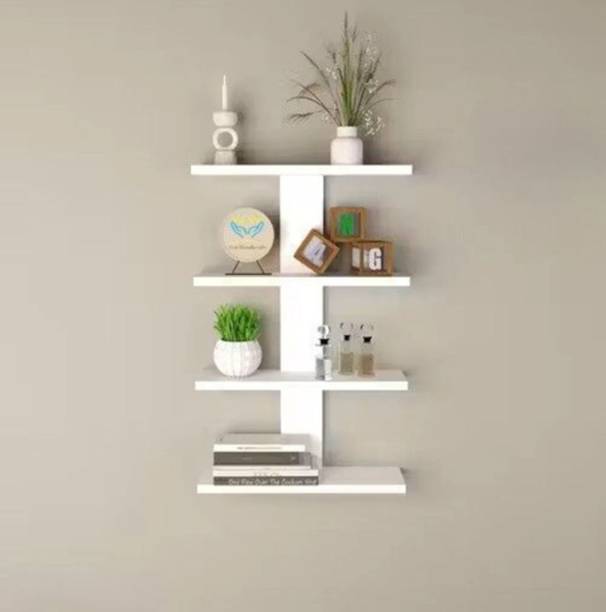 Murad Arts Wall Mount Mdf 1 Ladder And 4 Shelf New Wooden Wall Shelf Wooden Wall Shelf