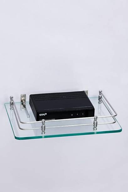 STONE Glass Setup Box Stand Wall Mounted/Glass Shelf/Rack/Holder(12 X 9 Inch) Glass Wall Shelf