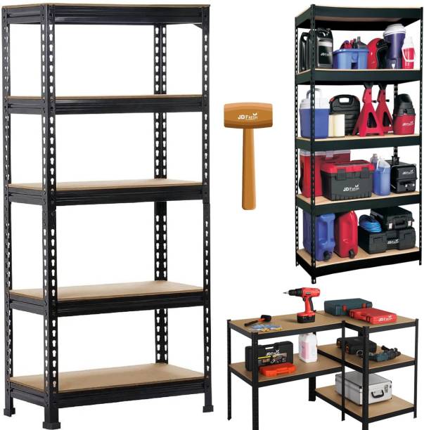 JD FRESH Metal Rack Shelves for Storage, Foldable Steel Shelf Rack Iron Wall Shelf