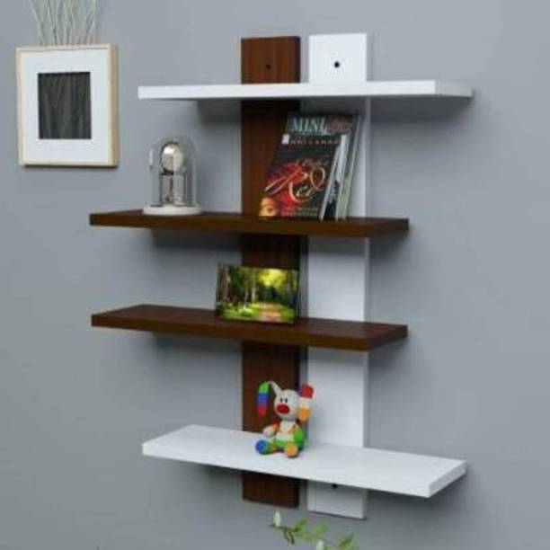 Mark Wood Wall Mount Mdf 1 Ladder And 4 Shelf New Wooden Wall Shelf Wooden Wall Shelf