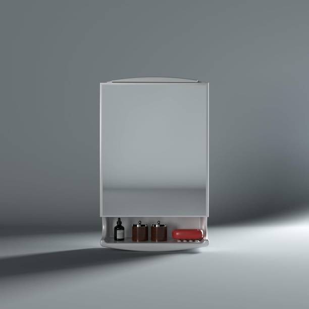 Frap Plastic Multipurpose Storage Cabinet with Mirror | Modern Wall Mounted Organizer Polypropylene, Acrylic Wall Shelf