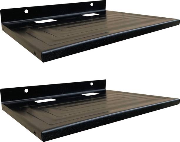 Preha The Smart Choice 7x9 INCH Wall Mount Set Top Box Stand For TV, Setup Box Holder, Pack of 2 Steel Wall Shelf