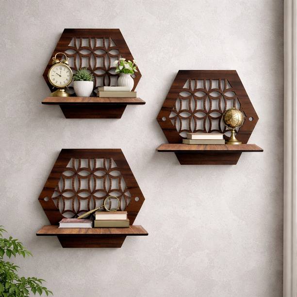 Craftzo Wall Shelf / Planter Stand/Decorative Wall Hanging/ Wooden Wall Shelf
