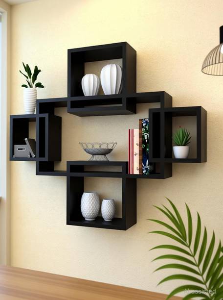 NationalArts NA2801 wooden wall shelf wall hanging wall decor floating mounted wall decor Wooden Wall Shelf
