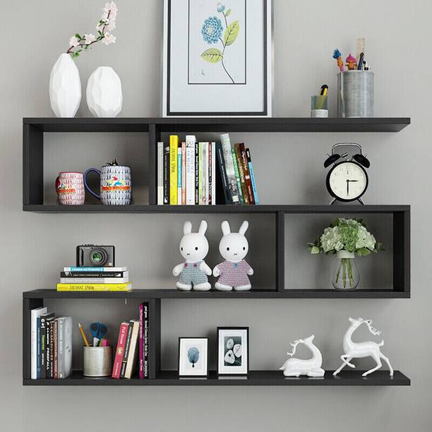 TheGoodLuck Wall Shelf Wall-Mounted Wall Hanging Cabinet Wall Cabinet Bookshelf Bookcase MDF (Medium Density Fiber) Wall Shelf