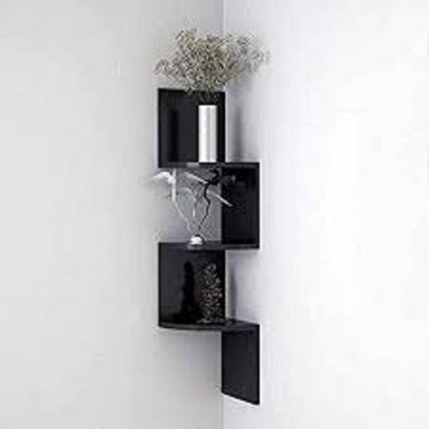 INDIAN DECOR SZY zig zag wall corner shelf to enhance the beauty of your wall MDF (Medium Density Fiber) Wall Shelf