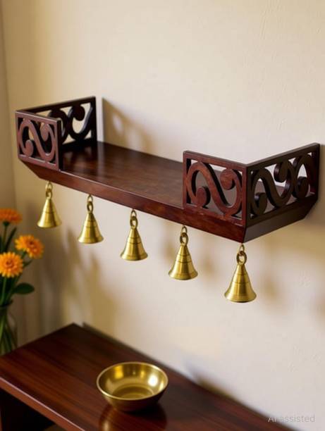 Lucky Enterprises Temple Shelf MDF (Medium Density Fiber) Wall Shelf