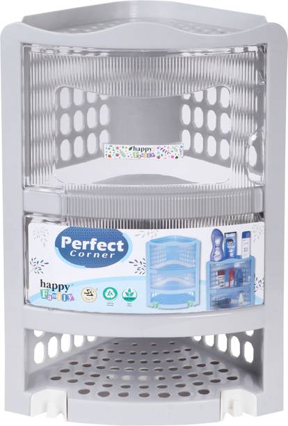 Sukhson India Bathroom Corner Extra Large Corner Cabinet Multipurpose Kitchen Storage Rack Plastic Wall Shelf