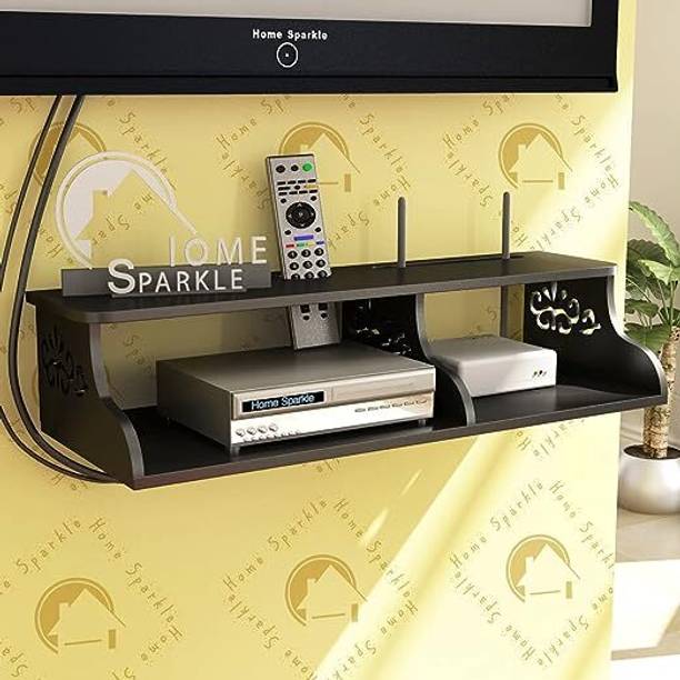 HOME SPARKLE Wooden Set Top Box Stand/DTH Stand/WIFI Router Stand,Wall Mount with Wifi Holder MDF (मीडियम डेंसिटी फाइबर) वॉल शेल्फ