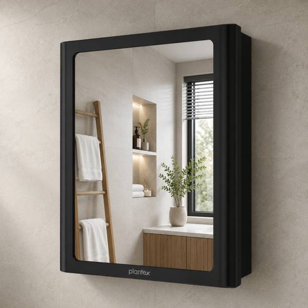 Plantex Bathroom Cabinet with Mirror/Bathroom Storage Organizer/Bathroom Shelf(14x18 In) Acrylic Wall Shelf