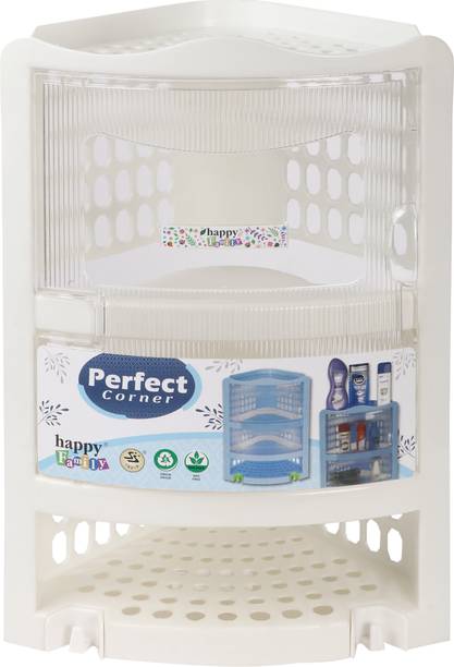 Sukhson India Bathroom Corner Extra Large Corner Cabinet Multipurpose Kitchen Storage Rack Plastic Wall Shelf
