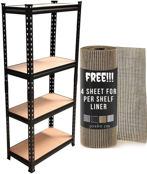 Star Work Iron Rack ShelvesRack for Shop Luggage Shelve Rack[ 4'6" x 2" x 1" ](4 SHELVES) Steel Wall Shelf