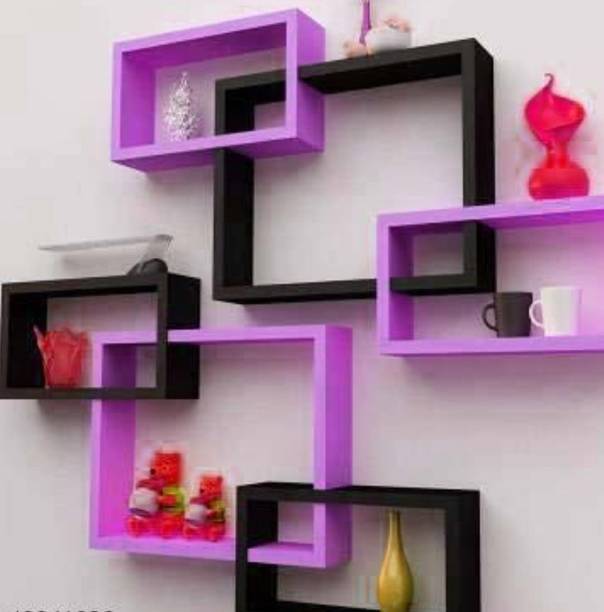 INDIAN DECOR SZY ATTACH MULTICOLOUR RACKS WITH DIFFERENT SIZE SHELF Engineered Wood Display Unit