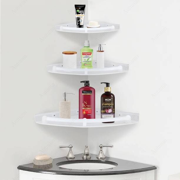 RBS Corner Set of 3 pcs (Size :- 5X7 Inches, 7X9 Inches, 9X12 Inches) Polypropylene Wall Shelf