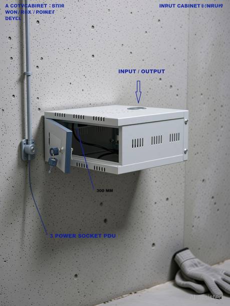 A to Z CCTV Cabinet Box/DVR Rack Wall Mount with Lock/S...