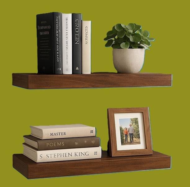WOOD 49 18x6x2BP-113 Wooden Wall Shelf