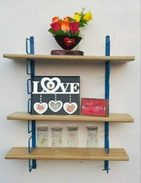RASTWOOD I RON SET Wooden Wall Shelf