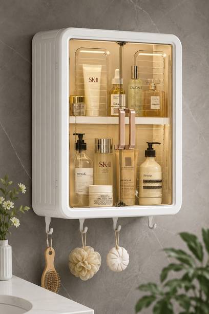 LUPPRA Wall-Mounted Bathroom Storage Cabinet Plastic Wall Shelf