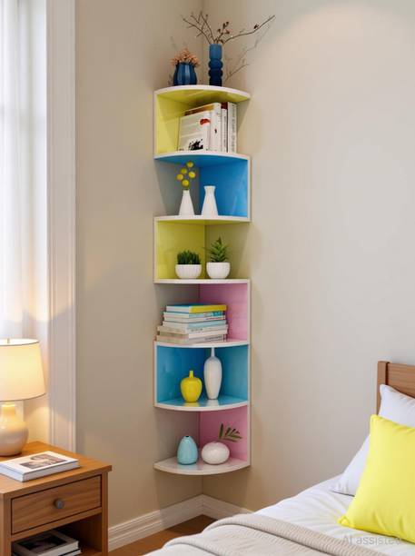 saw zig zag corner rack shelf MDF (Medium Density Fiber) Wall Shelf