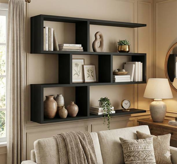 TheGoodLuck Rustic Wood Wall Shelf Wooden Wall Shelf