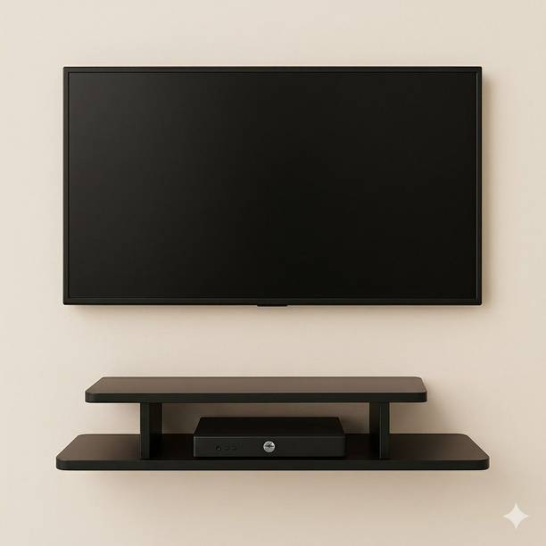 CRAFTBUZZ Setup Box & Remote Stand Wooden Wall Shelf,tv Setup Box Stand MDF (Medium Density Fiber) Wall Shelf