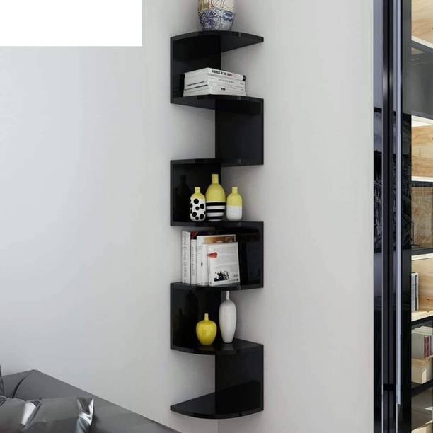 kassar enterpises Big zigzag 7 tair decoretive for wall decoretion MDF (Medium Density Fiber) Wall Shelf