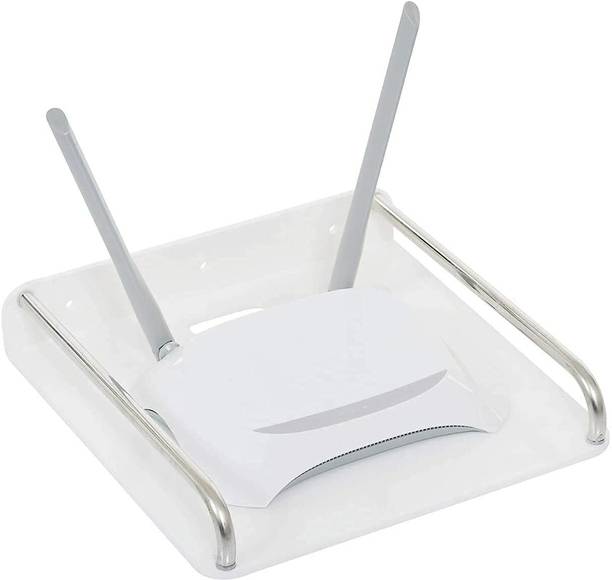 Spacekeeper Acrylic WiFi Router, TV Setup Box, Stand Wall Mount Shelf Stand ऐक्रेलिक वॉल शेल्फ