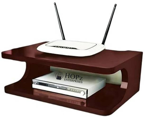 HOPZENTERPRISES Setup Box Stand/Set Top Box Stand Wall Mount for Home. MDF (Medium Density Fiber) Wall Shelf