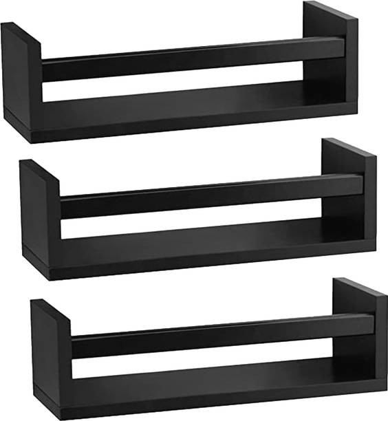 Dime Store Dime Store Engineered Wood Floating Wall Shelf Set of 3 Wall Rack Shelf Wooden Wall Shelf