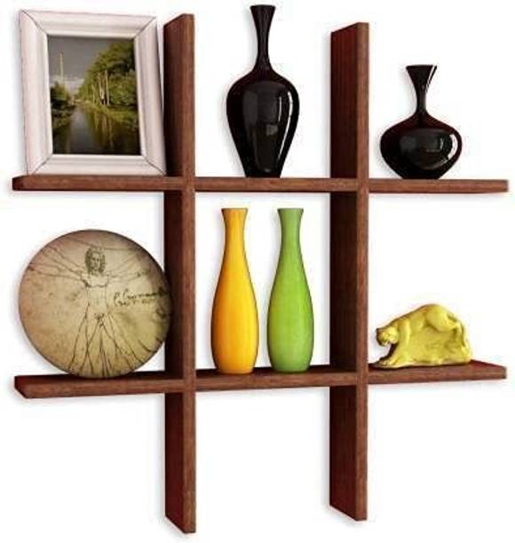 MAJESTIC MART Engineered Wood Wall Mounted | Rack | for Living Room | Book Shelf | Office use Wooden Wall Shelf