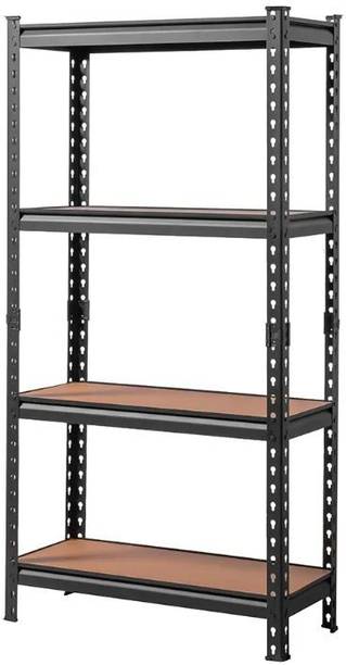 AshandRoh Adjustable Shelves Storage Shelving Display [ 4'6" x 2" x 1" ] (4 SHELVES) Wooden, Iron Wall Shelf