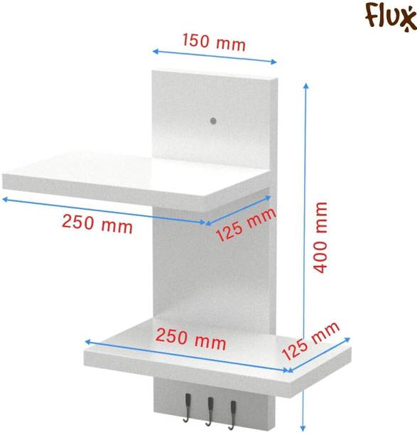 Flux New Floating Wall Mounted Shelves for Living Room, Bedroom, Kitchen & Home Decor Particle Board Wall Shelf