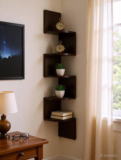 EFA HANDICRAFTS Wooden Wall Shelf
