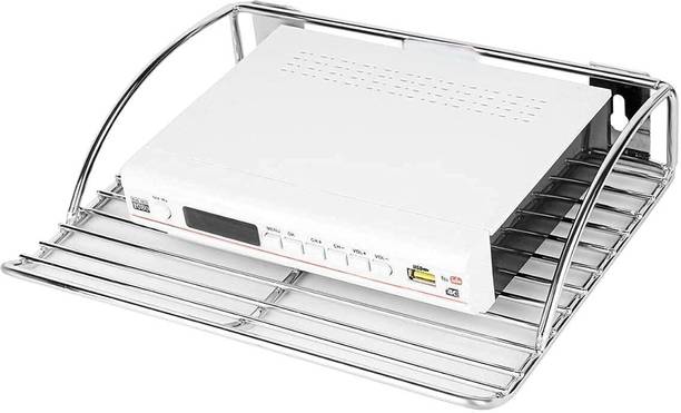 TechSrmaji Steel Setop box Stand, Wifi Stand Router holder Shelves Stainless Steel Wall Shelf