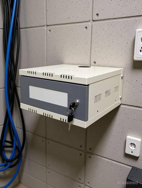 NameX 1U CCTV Cabinet Box/DVR Rack Wall Mount with Lock...