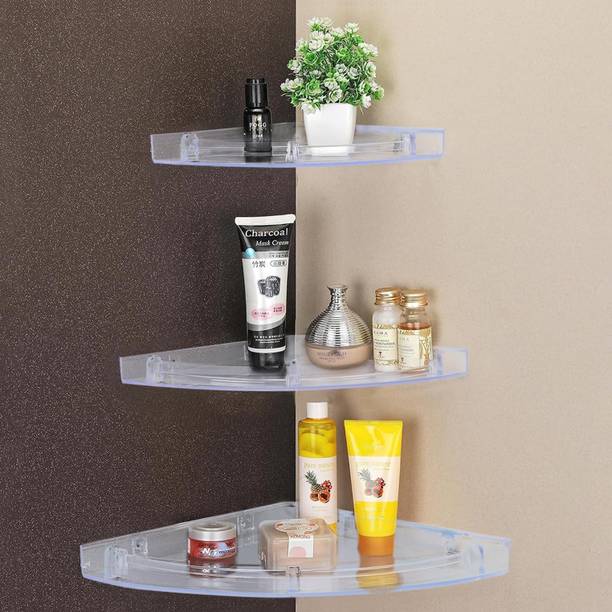 RBS Multipurpose Unbreakable Acrylic Bathroom/Home Decor Shelves Polypropylene Wall Shelf