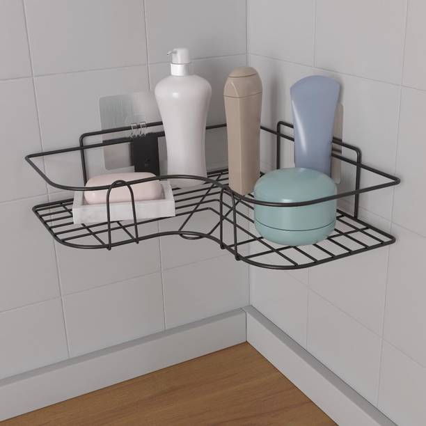 M Y Utensil Kitchen Rack Iron Utensil Kitchen Rack Steel Self-Adhesive Stainless Steel Bathroom Corner Rack