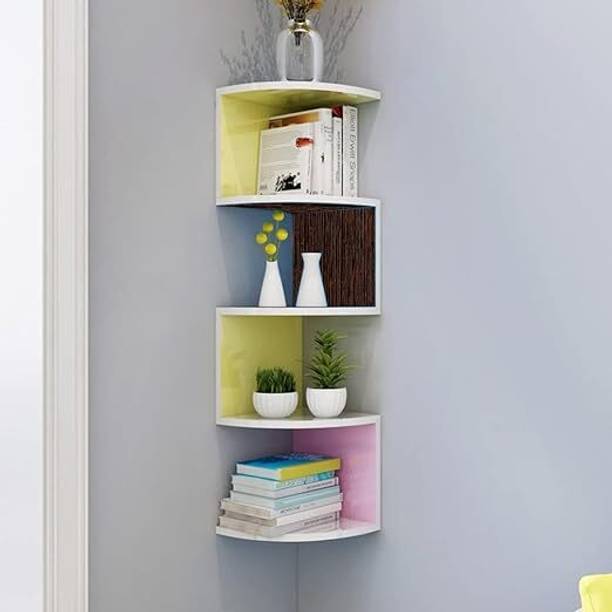 woodsy The best design is ZigZag shalf for bedroom ,bathroom,livngroom . Wooden, MDF (Medium Density Fiber) Wall Shelf