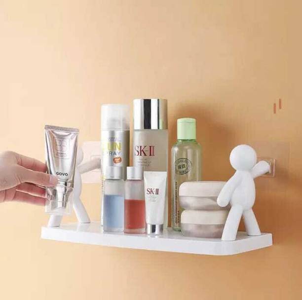 FixMate Wall Hanging Bathroom Storage Floating Wall Shelf NRS5.1168 Plastic Wall Shelf