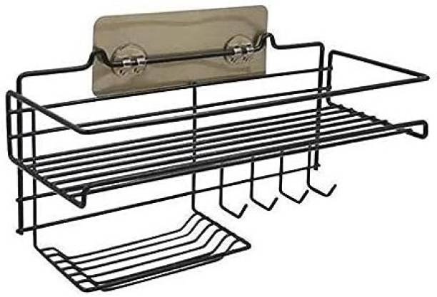 iSTAR Adhesive Multi-use Shelf/storage Organizer for Bathroom/wash basin Iron Wall Shelf