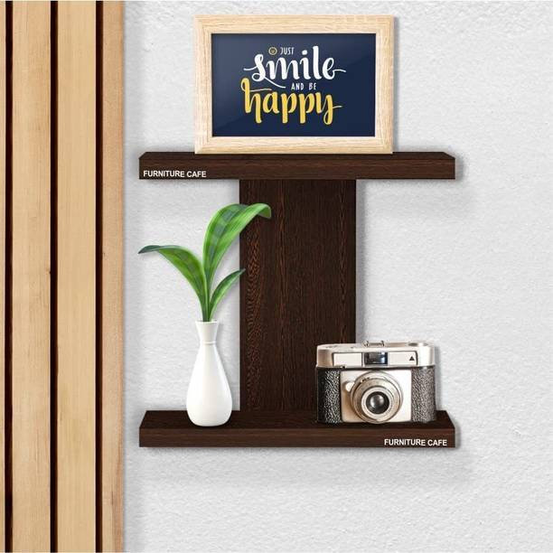 VRiddhi Creations Wall Rack Shelf | Floating Shelf for Bedroom | Multipurpose Display Unit MDF (Medium Density Fiber) Wall Shelf
