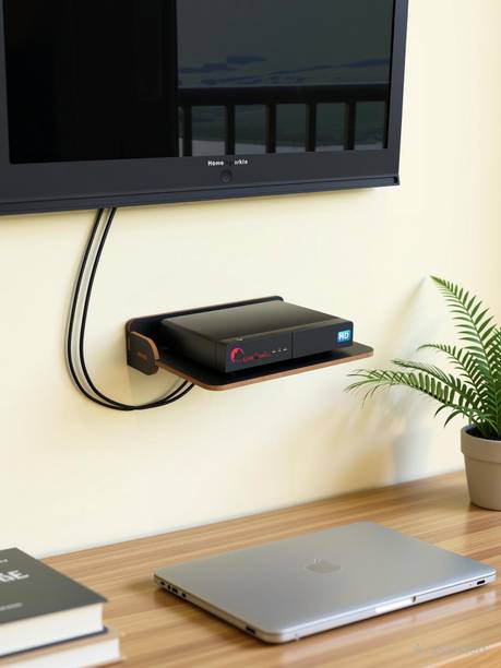 HOME SPARKLE Wooden Set Top Box Stand/DTH Stand/WIFI Router Stand,Wall Mount with Wifi Holder Wooden Wall Shelf