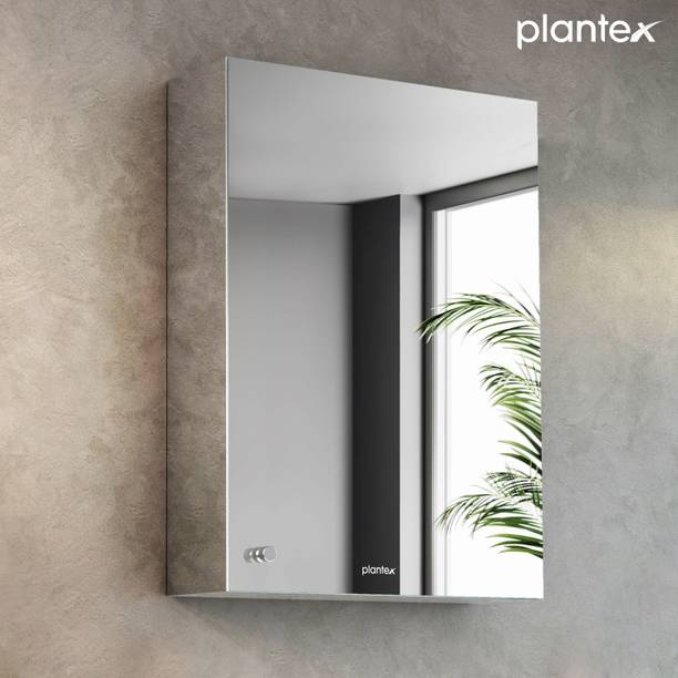 Plantex Bathroom Cabinet for storage/Bathroom Cabinet with Mirror(14 X 20 Inches) Stainless Steel Wall Shelf