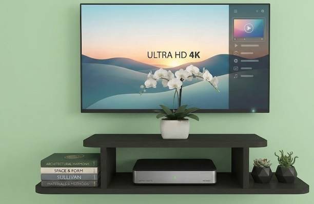 ADVISHI TV Setup Box Stand/TV Set UP Box Holder/led Remote Holder MDF (Medium Density Fiber) Wall Shelf