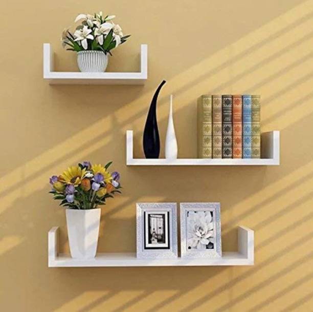 NationalArts NA103 wooden wall shelf wall hanging wall decor floating mounted wall decor Wooden Wall Shelf