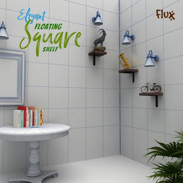 Flux Floating Wall Mounting Shelves for Living Room, Bedroom, Kitchen & Home Decor Particle Board Wall Shelf