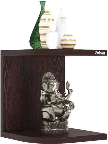 Zuicka Compact Living Corner Shelf Wooden Wall Shelf