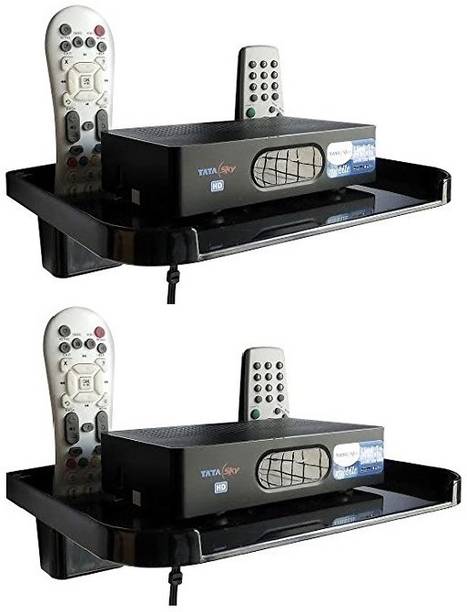 onum Wall Mount Setup box Stand Unbreakable Wi-Fi Router Stand Dish TV Stand प्लास्टिक वॉल शेल्फ