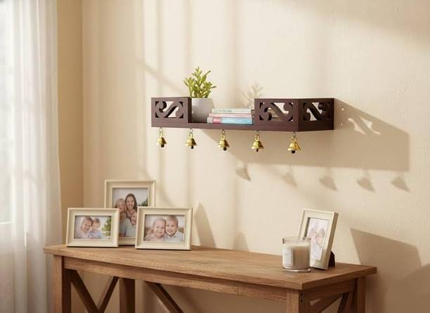 Istkhar Handicrafts Puja ki photo MDF (Medium Density Fiber) Wall Shelf