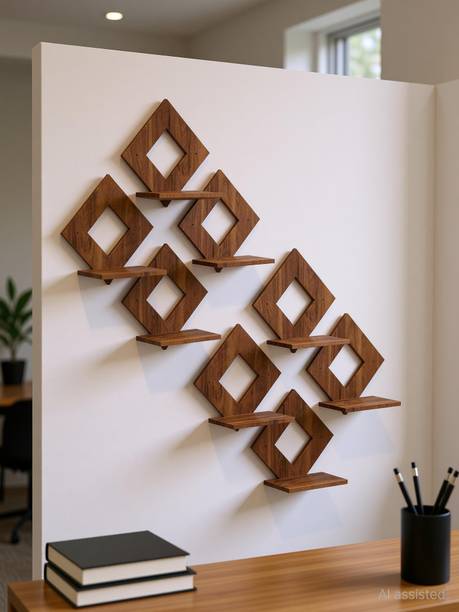 vishu wall self Wooden Wall Shelf